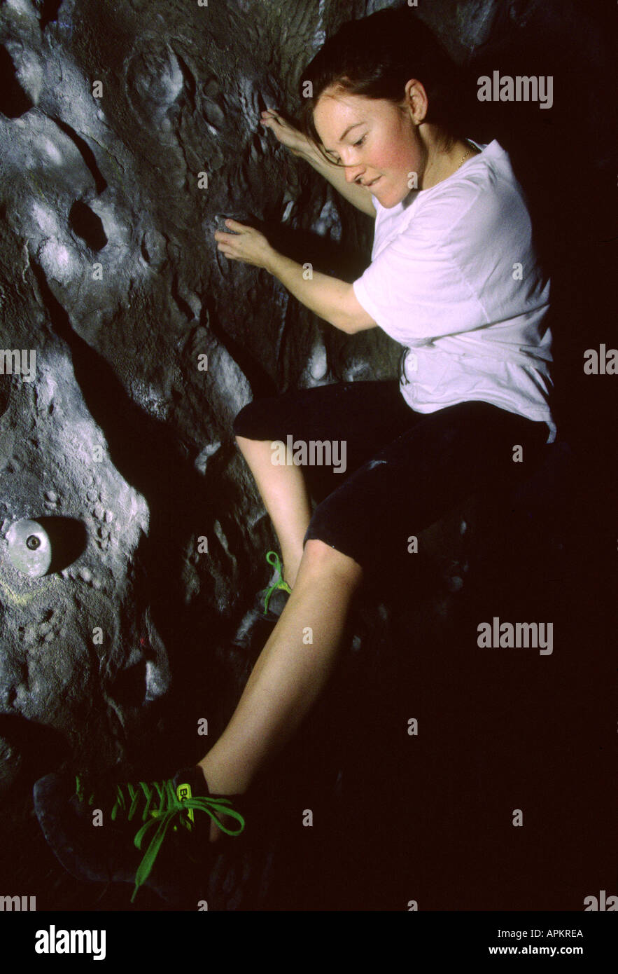 FELSEN-KLETTERN-AKTION Stockfoto