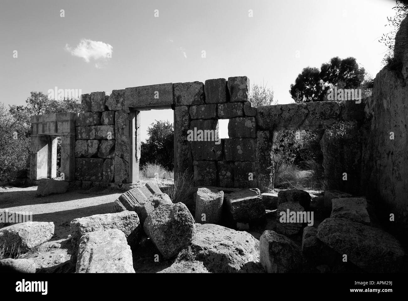 Alte Synagoge auf Meron Israel 1. Cent A.D. Stockfoto