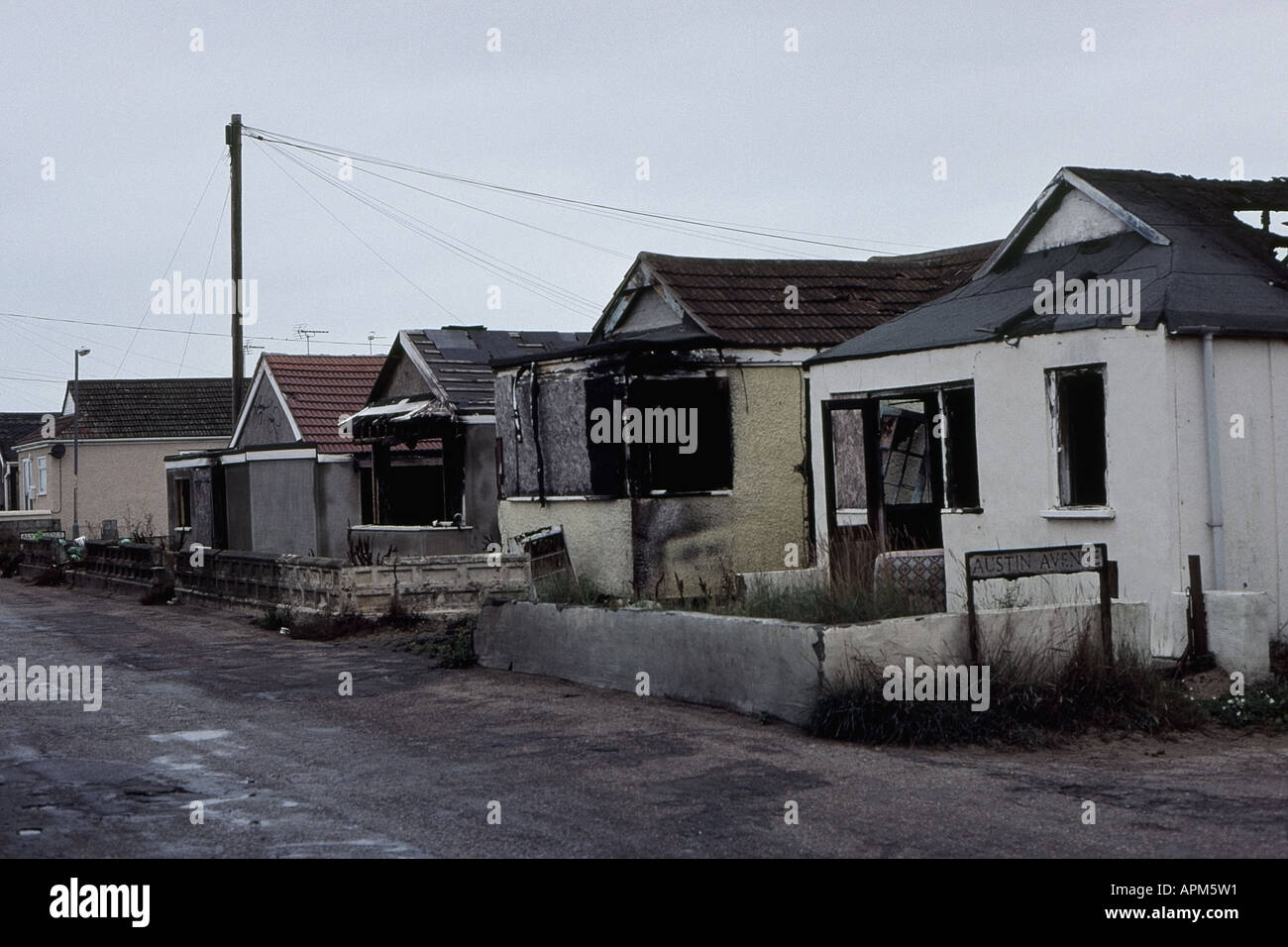 Verlassener Häuser Jaywick Essex UK Stockfoto