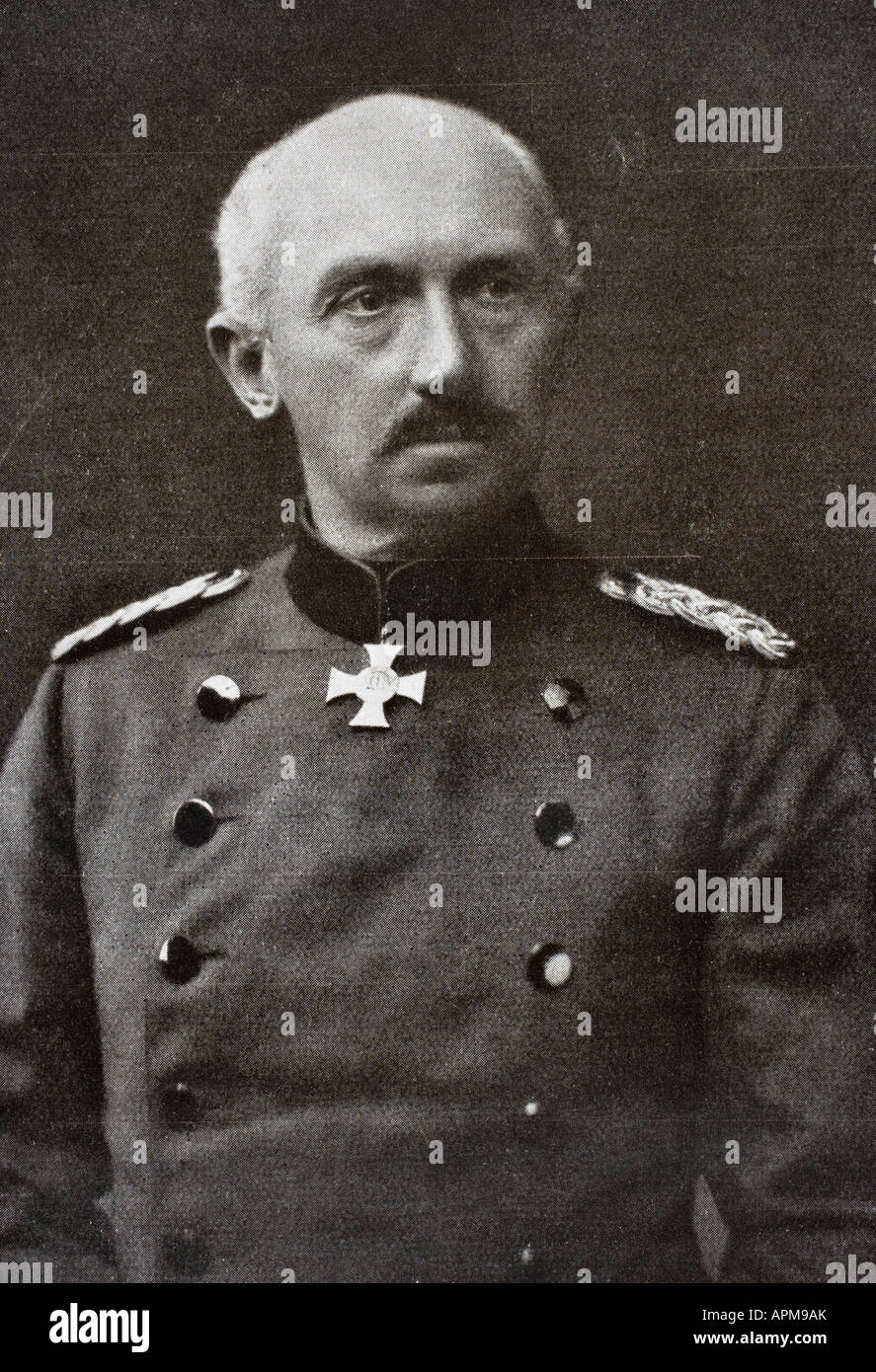 Otto Ernst Vinzent Leo von unter 1857 - 1944. Deutscher General im Ersten Weltkrieg. Aus Tannenberg, erschienen in Berlin, 1928. Stockfoto