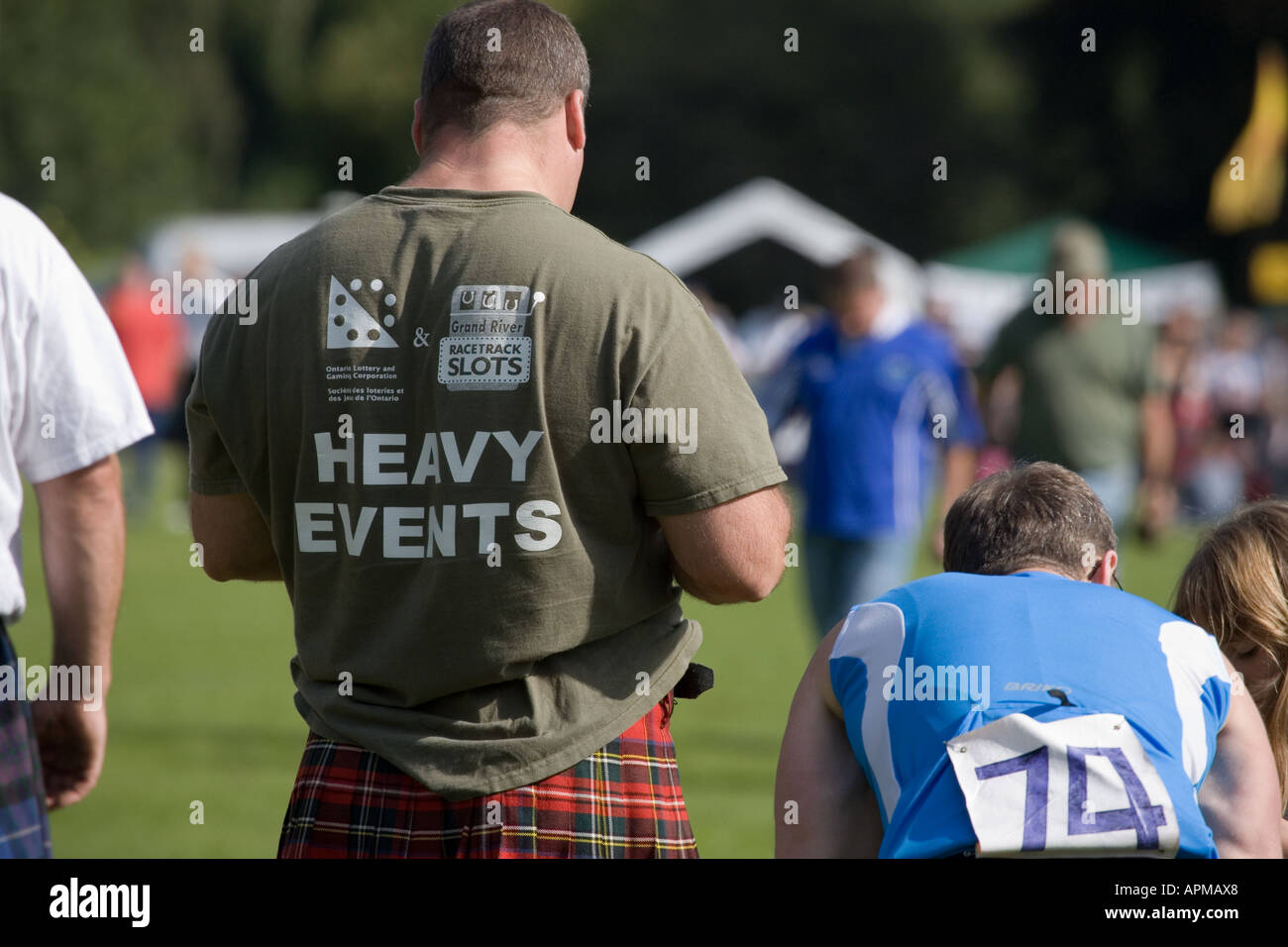 Pitlochry schottischen Highland Games, Schottland Großbritannien - Schwere Ereignisse Stockfoto