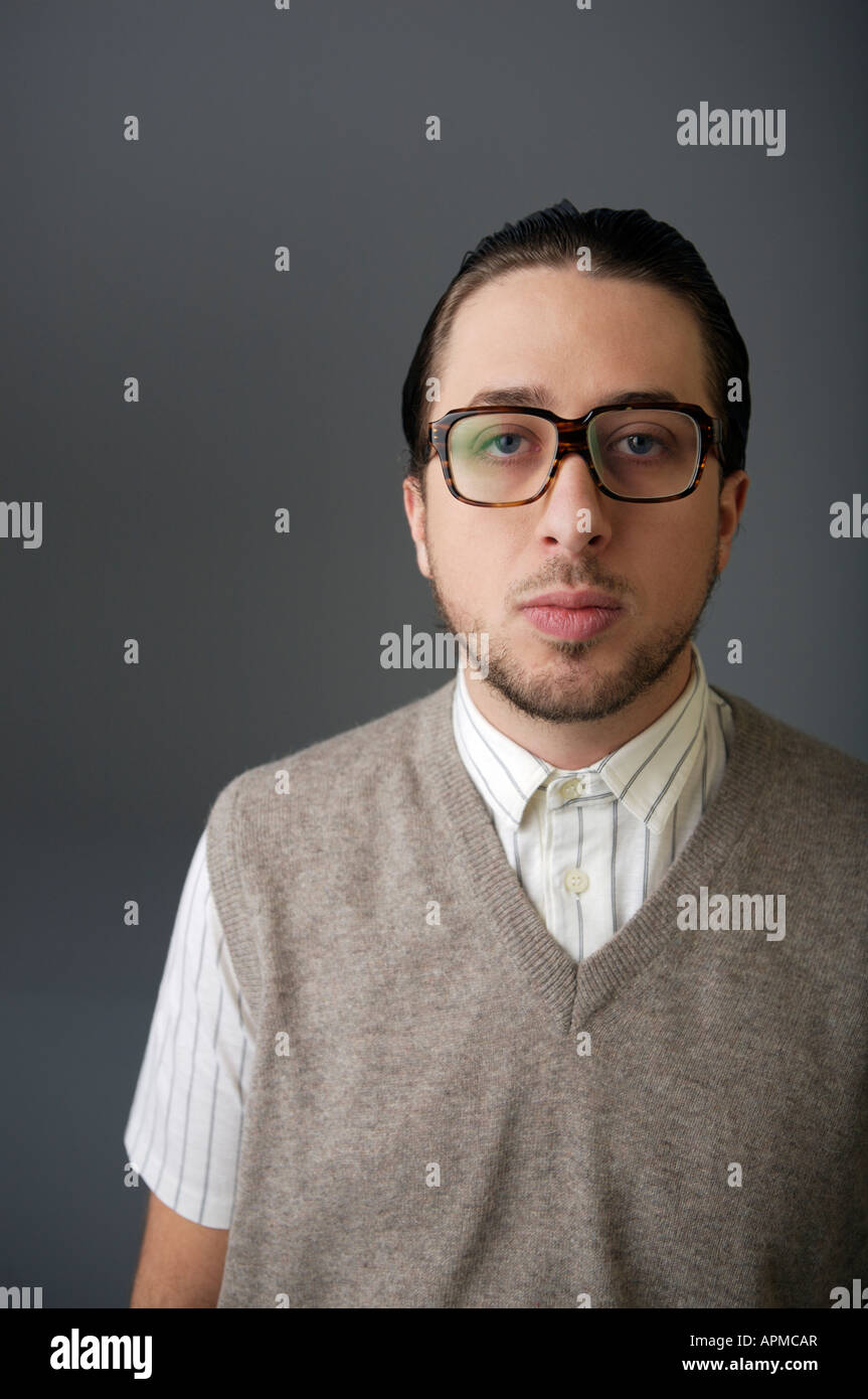 Nerd-Porträt Stockfoto