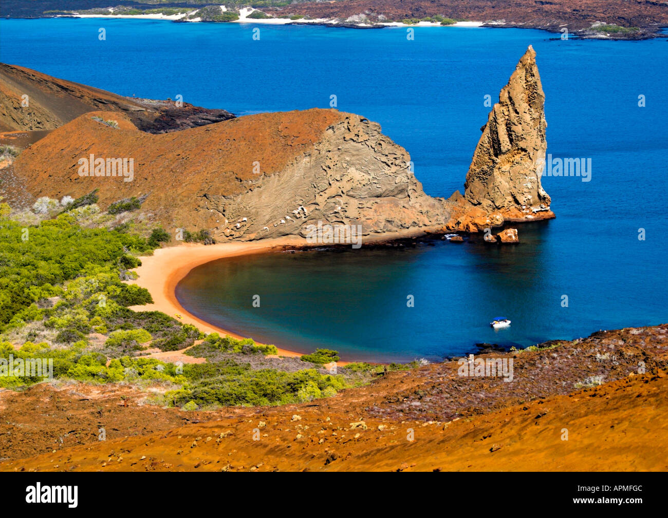 Pinnacle Rock, Bartolome Insel, Galapagos Stockfoto