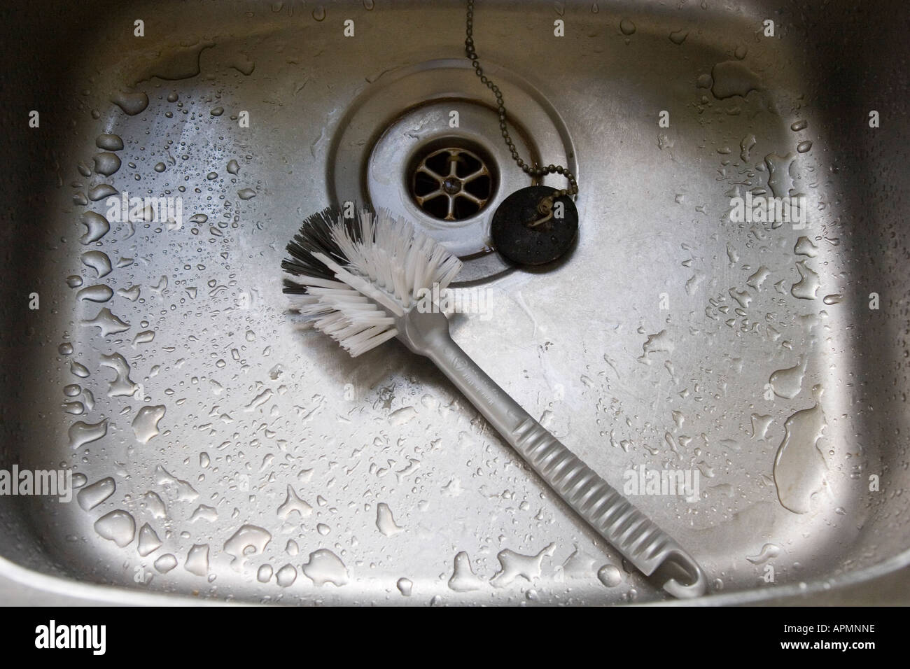Unten die Abfluss-Küche Spüle 1 Stockfoto