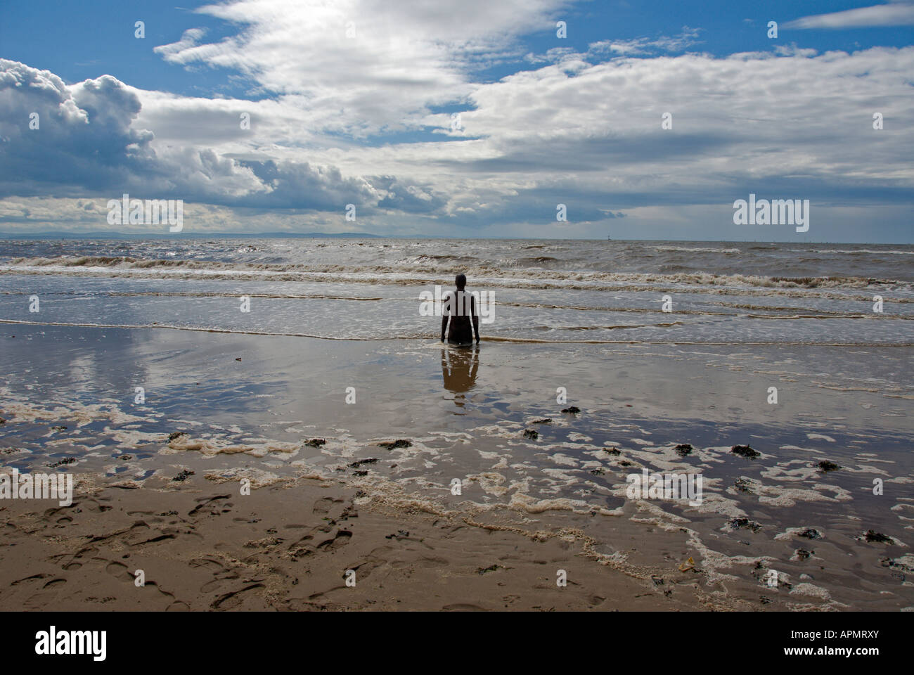 Ein weiterer Ort, Skulptur von Antony Gormley, Crosby Stockfoto