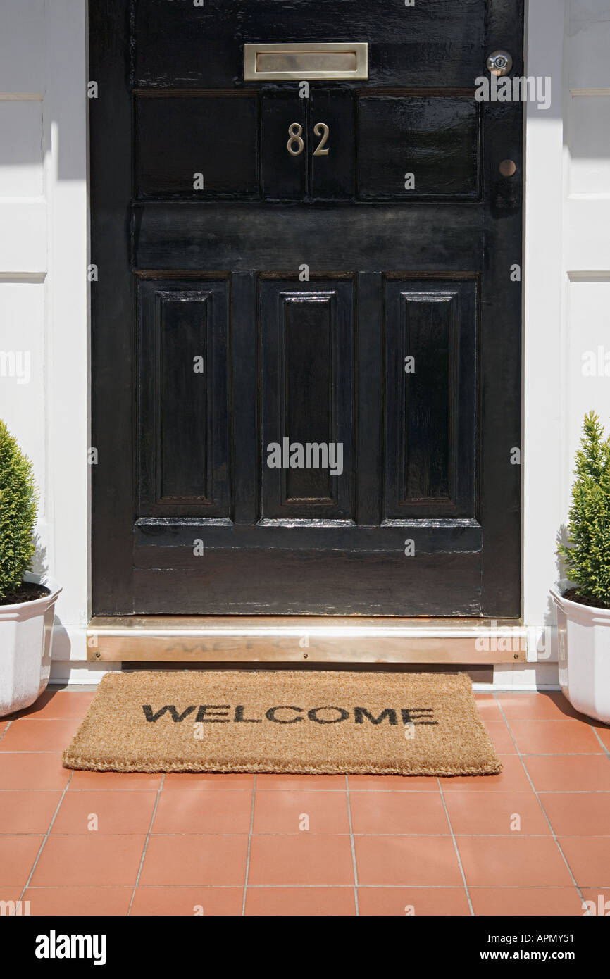 Vor der Tür Stockfoto