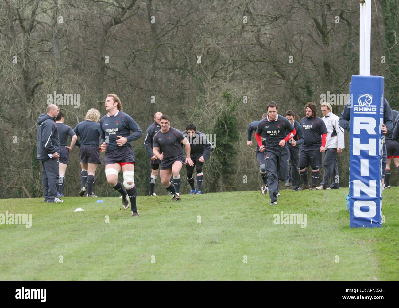 Walisischen Rugby Union Training Boden Hensol Vale von Glamorgan South Wales GB UK 2008 Stockfoto