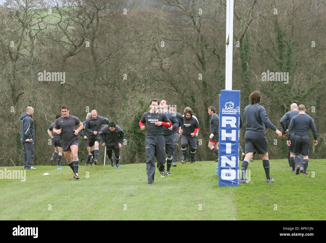 Walisischen Rugby Union Training Boden Hensol Vale von Glamorgan South Wales GB UK 2008 Stockfoto