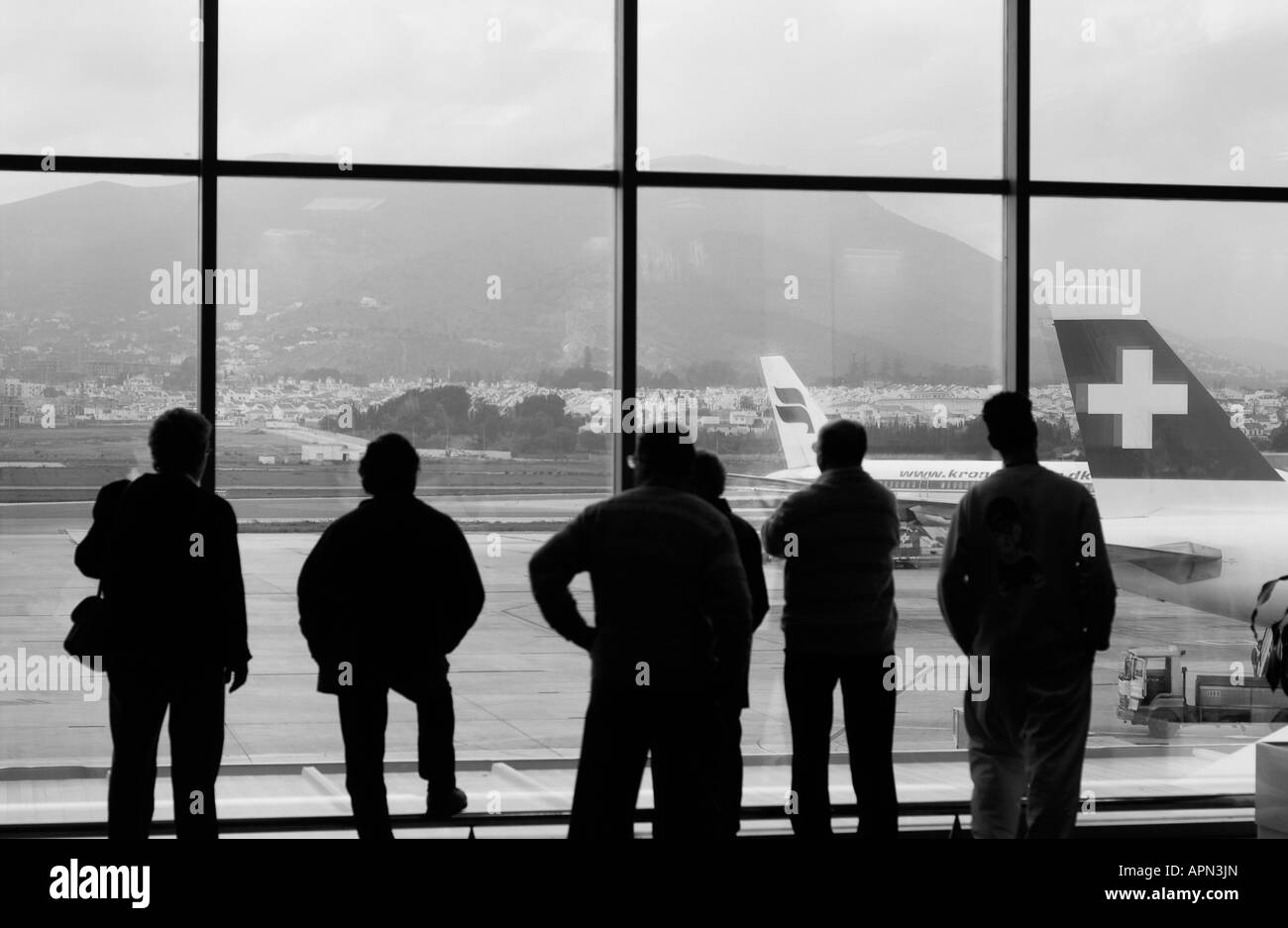 Flughafen-Menschen Stockfoto
