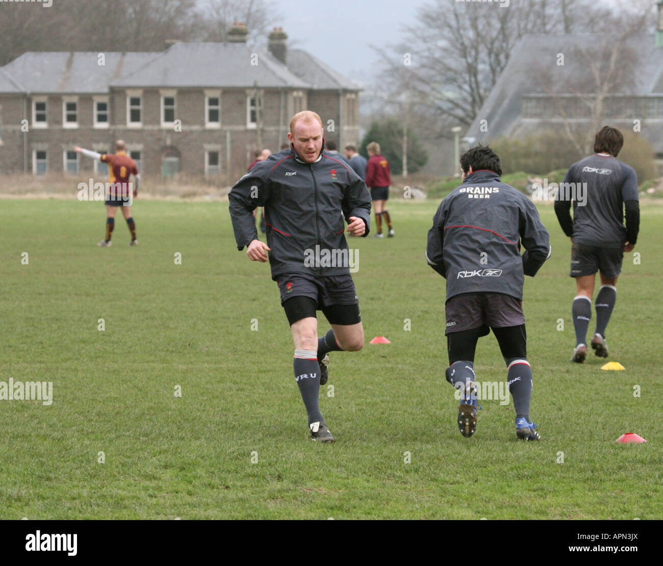 Walisischen Rugby Union Training Boden Hensol Vale von Glamorgan South Wales GB UK 2008 Stockfoto