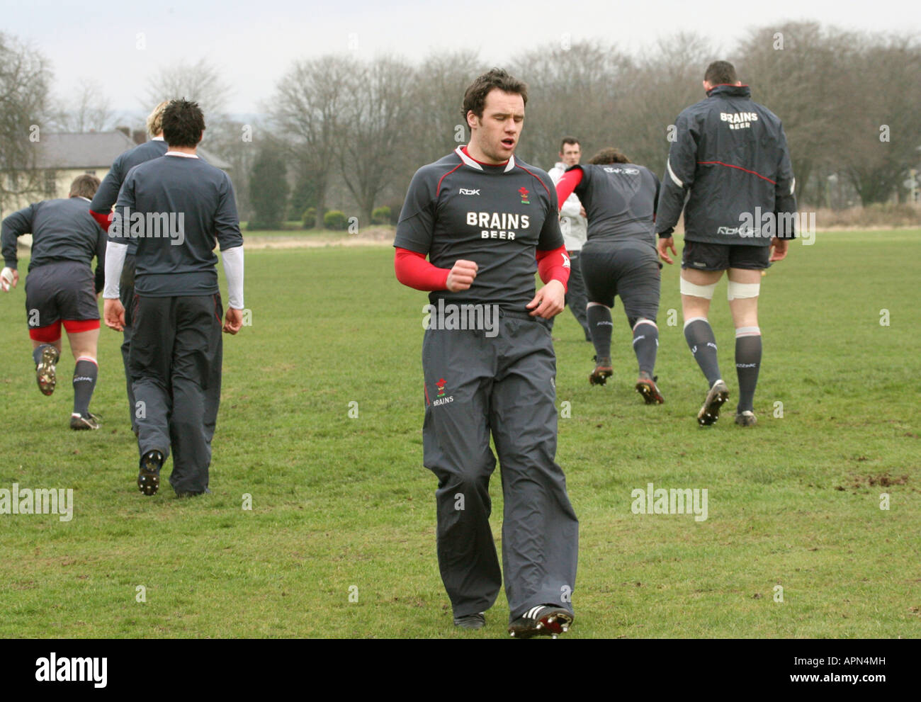 Walisischen Rugby Union Training Boden Hensol Vale von Glamorgan South Wales GB UK 2008 Stockfoto