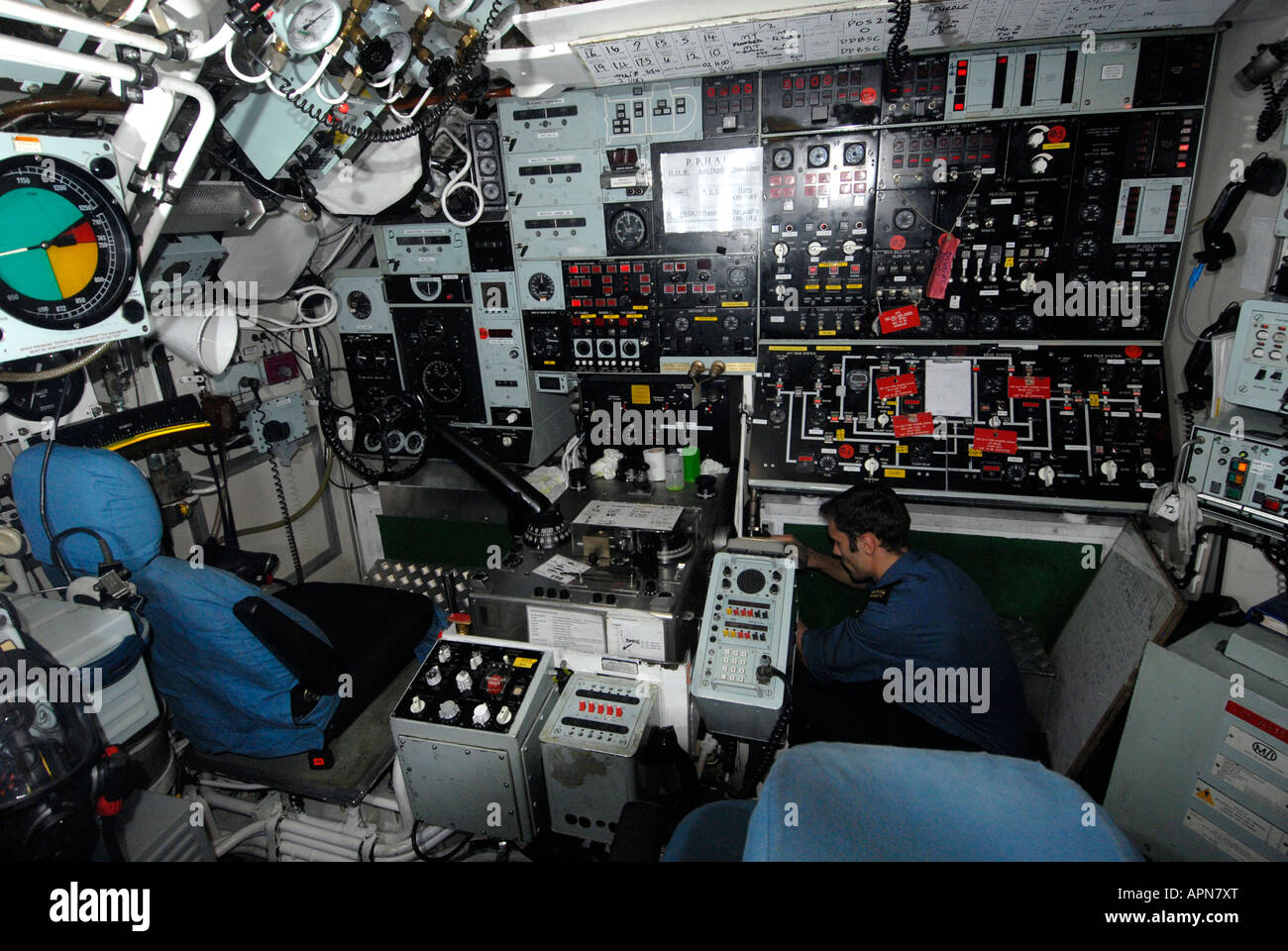 Submarine Control Room Stockfotos Submarine Control Room