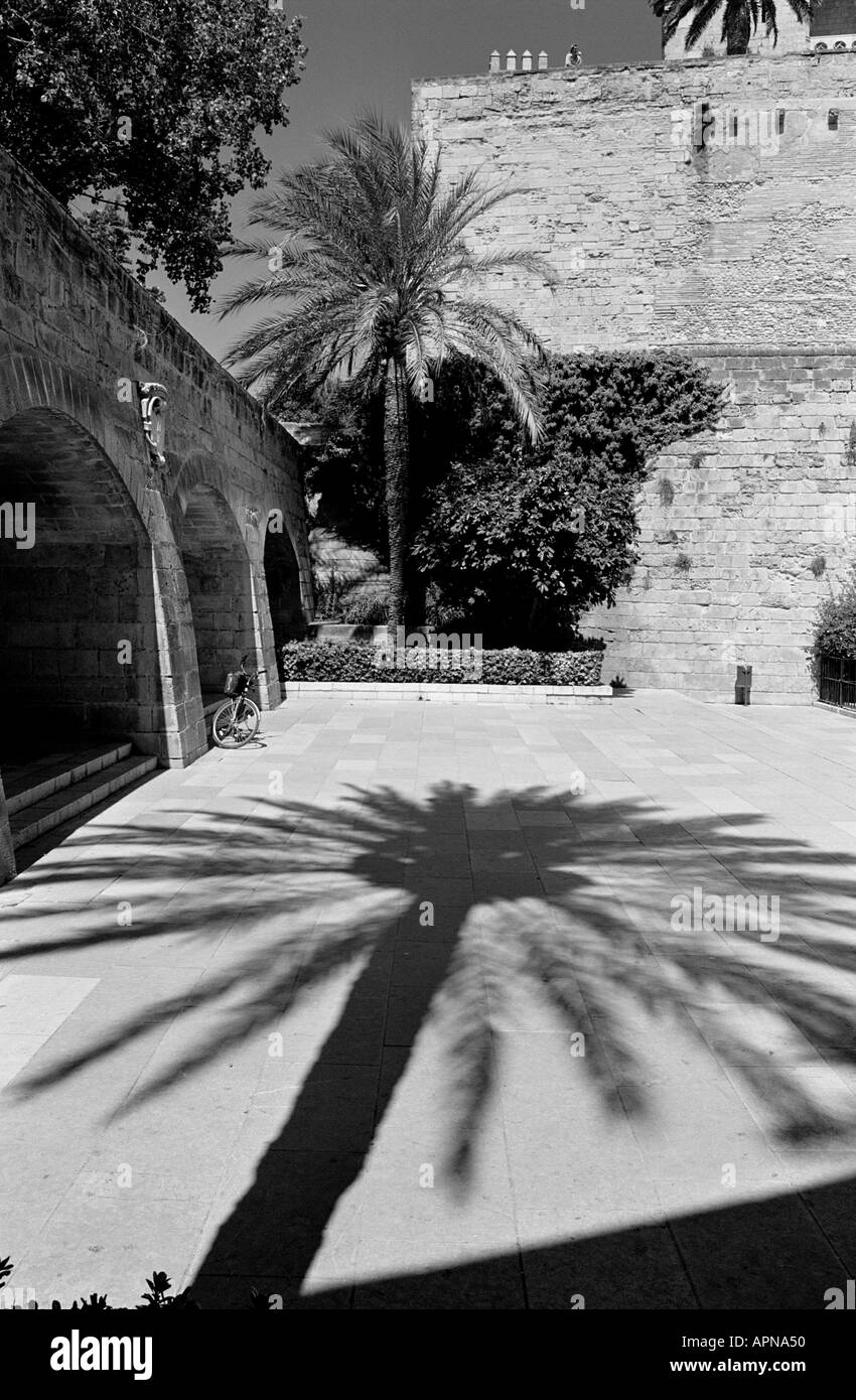 Hof in der Nähe von Kathedrale in Palma de Mallorca auf, Stockfoto