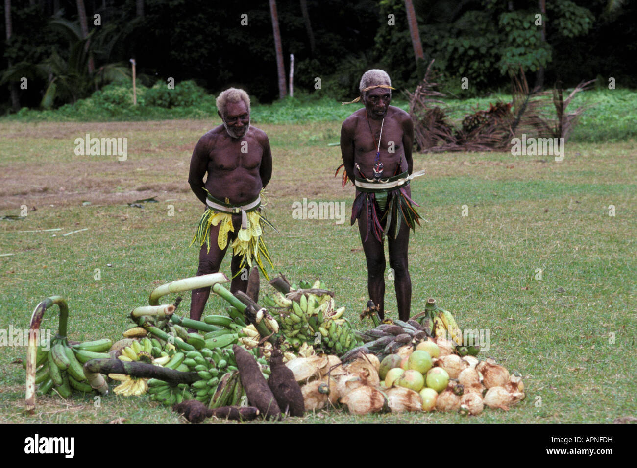 Süd-Pazifik, Vanuatu, Ambrym. Einheimischen Produkten. Stockfoto