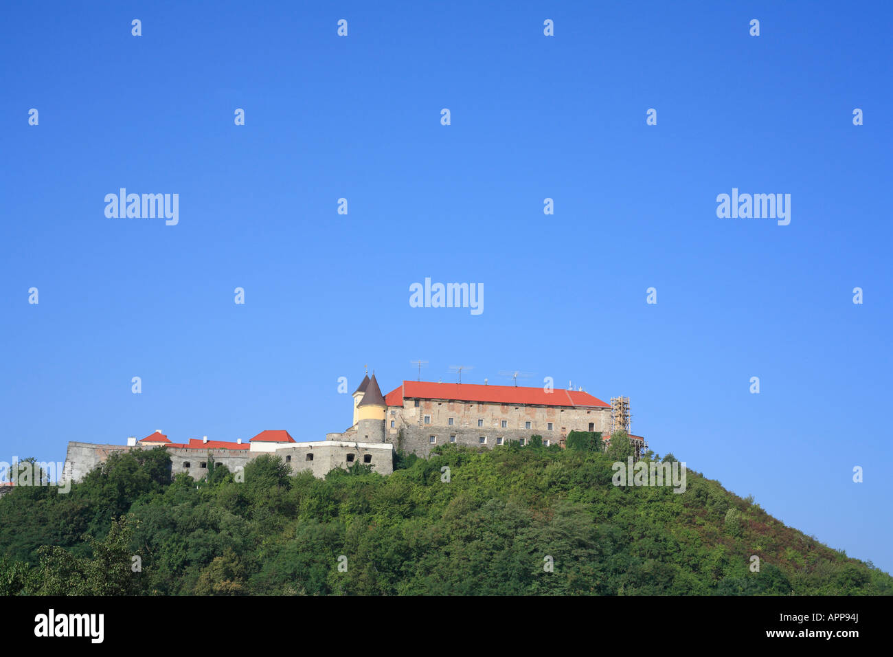 Palanok Schloss (14. Jh.), Mukatschewe, Oblast Transkarpatien, Ukraine Stockfoto