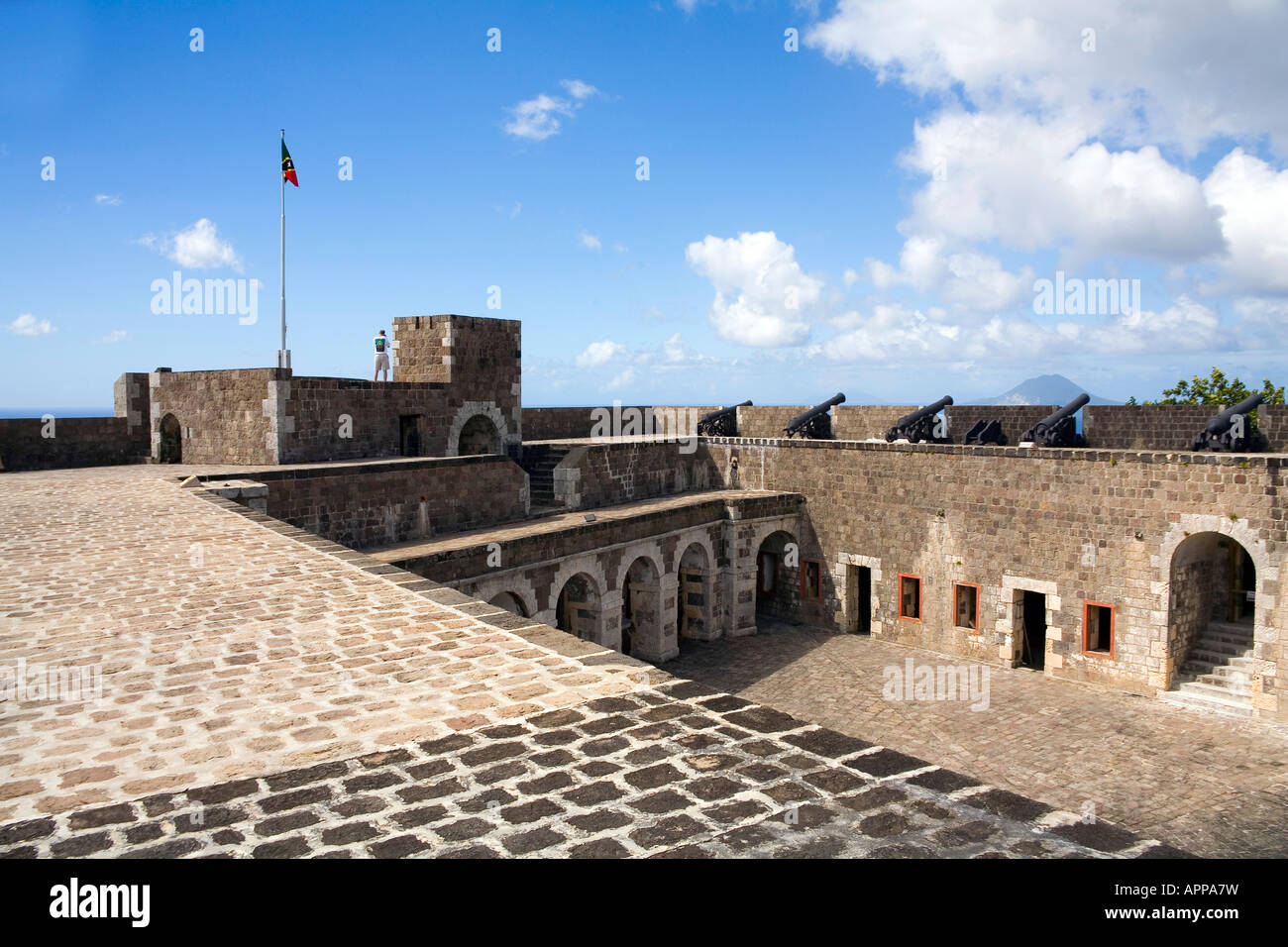 Brimstone Hill Festung von St. Kitts in der Karibik Stockfoto