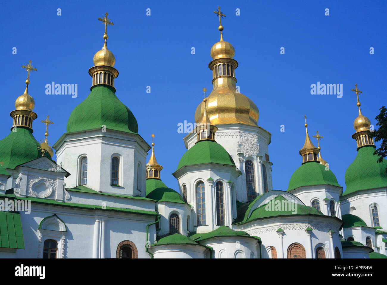 Architektur der Kirche, Saint Sophia Cathedral, Kiev, Ukraine Stockfoto