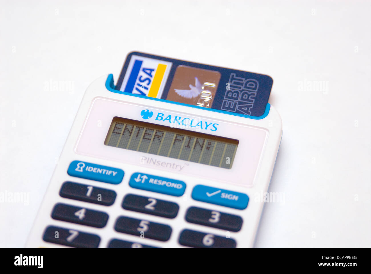 Barclays Bank PINsentry Gerät Stockfoto
