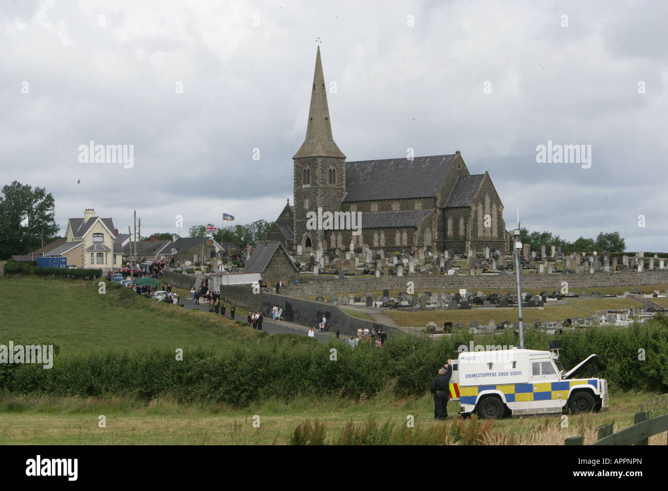 Polizei-Service von Nordirland an Drumcree in Nordirland Stockfoto