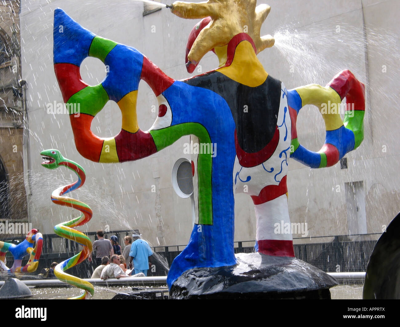 bunte Tinguely-Brunnen Place Stravinsky Paris Frankreich Stockfoto