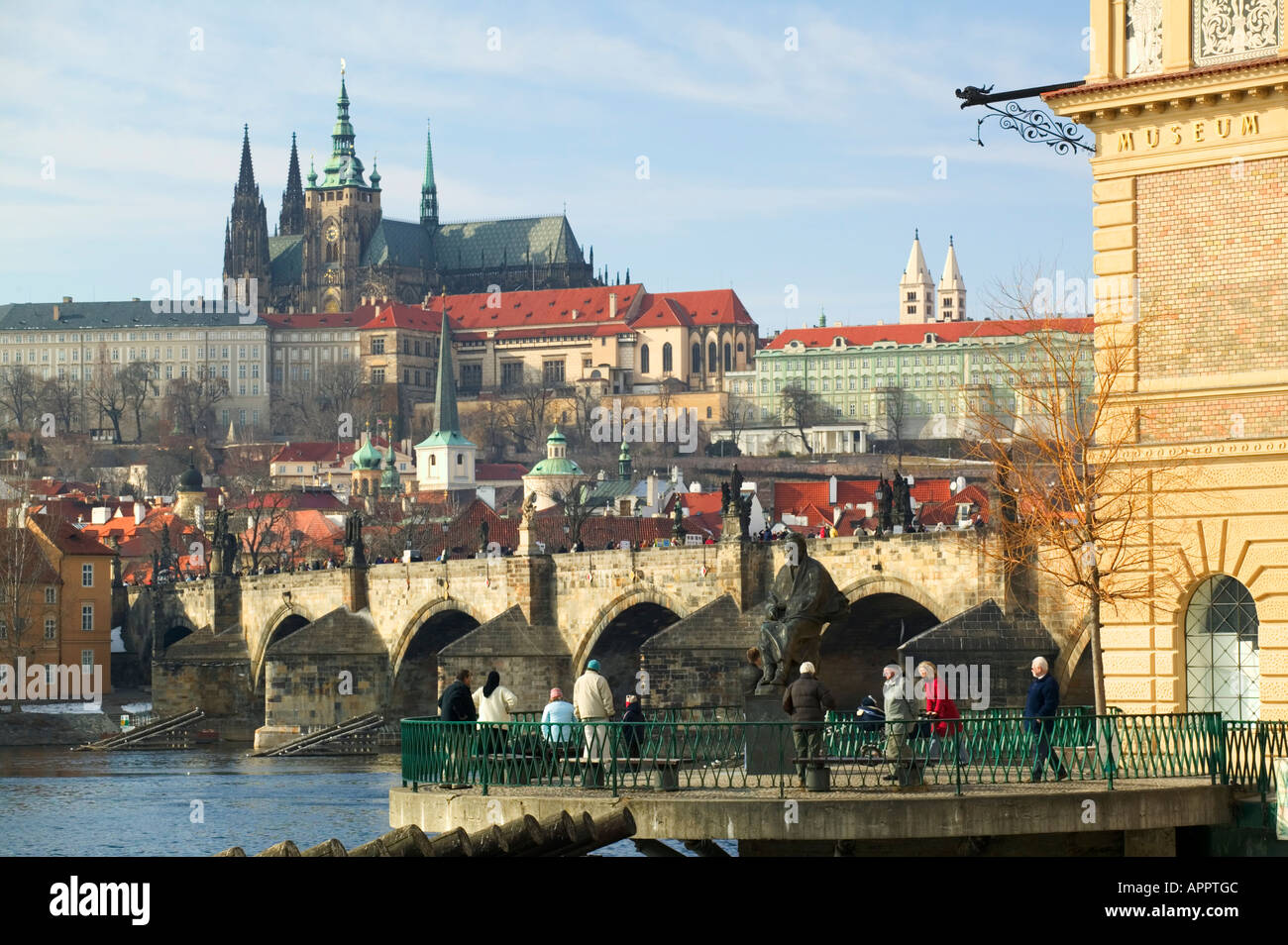 Kleinen Viertel Fluss Moldau Prag Tschechische Republik Stockfoto