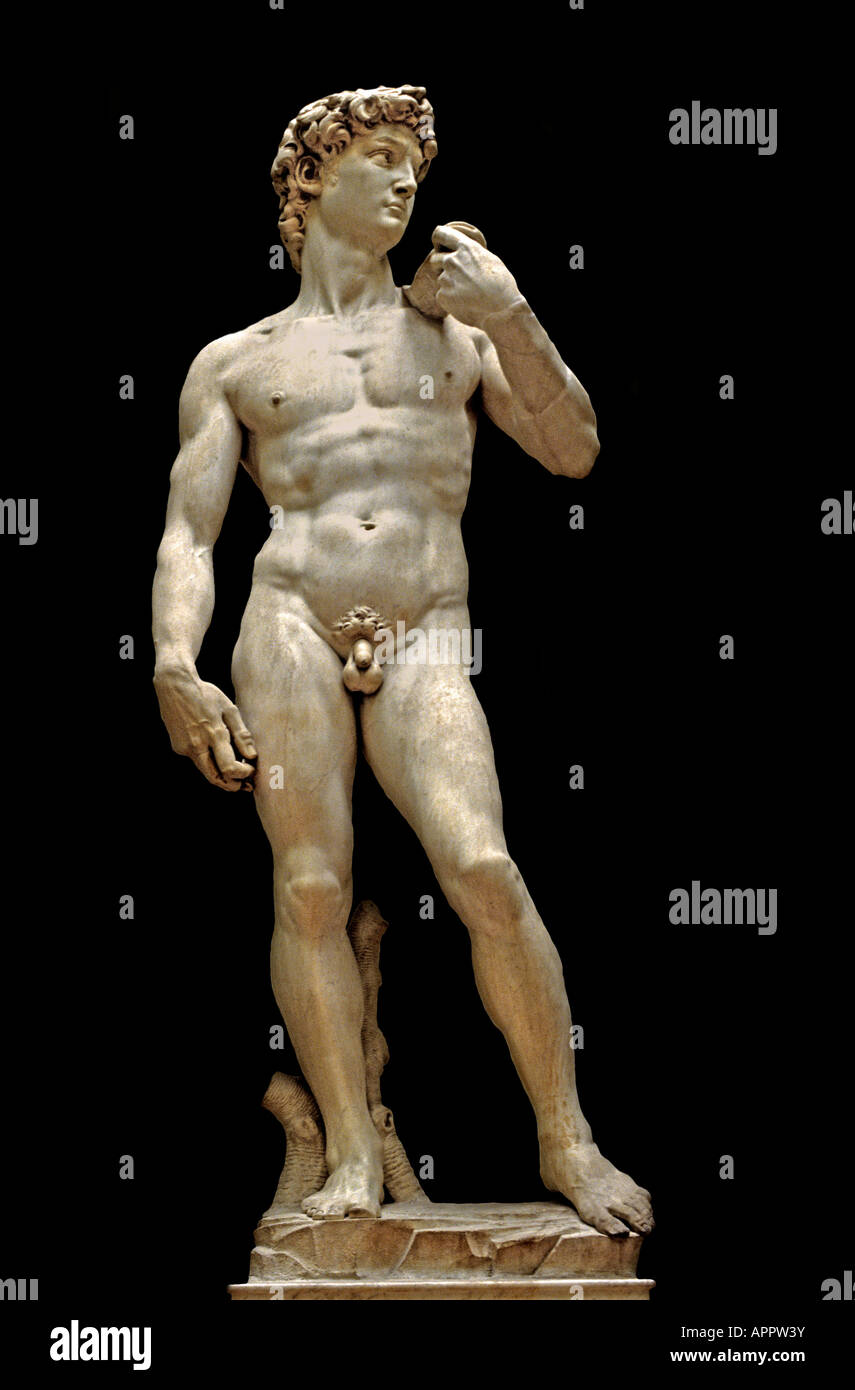 Florenz Italien geschrieben David Michelangelo Buonarroti Stockfoto