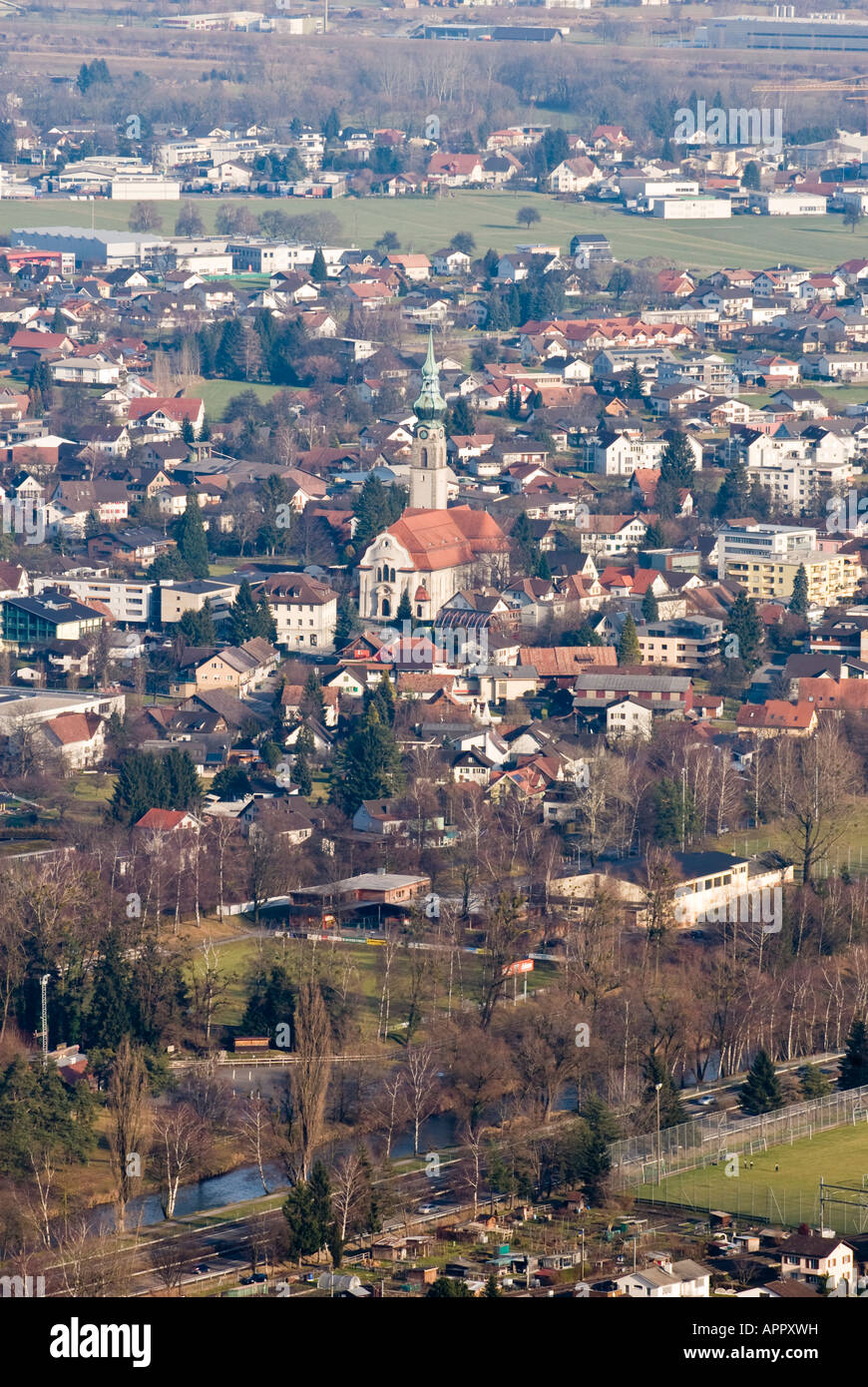 Hoechst Vorarlberg Österreich, gesehen von Walzenhausen Schweiz