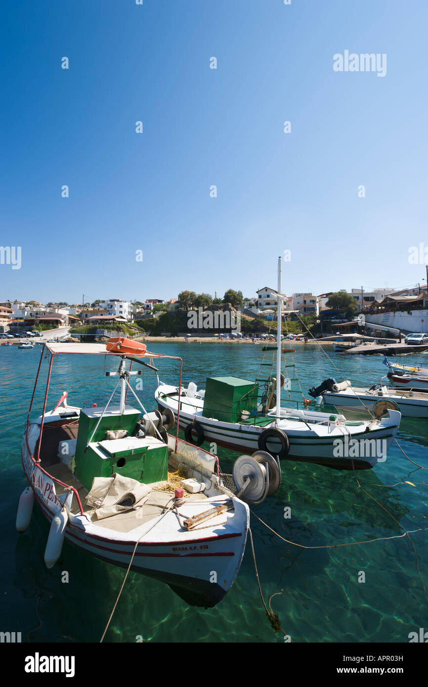 Hafen von Panormos, in der Nähe von Rethymnon, Nordküste, Kreta, Griechenland Stockfoto
