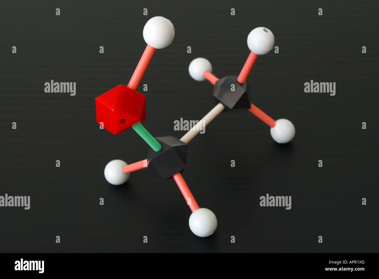 Molekülmodell von ethanol Stockfoto