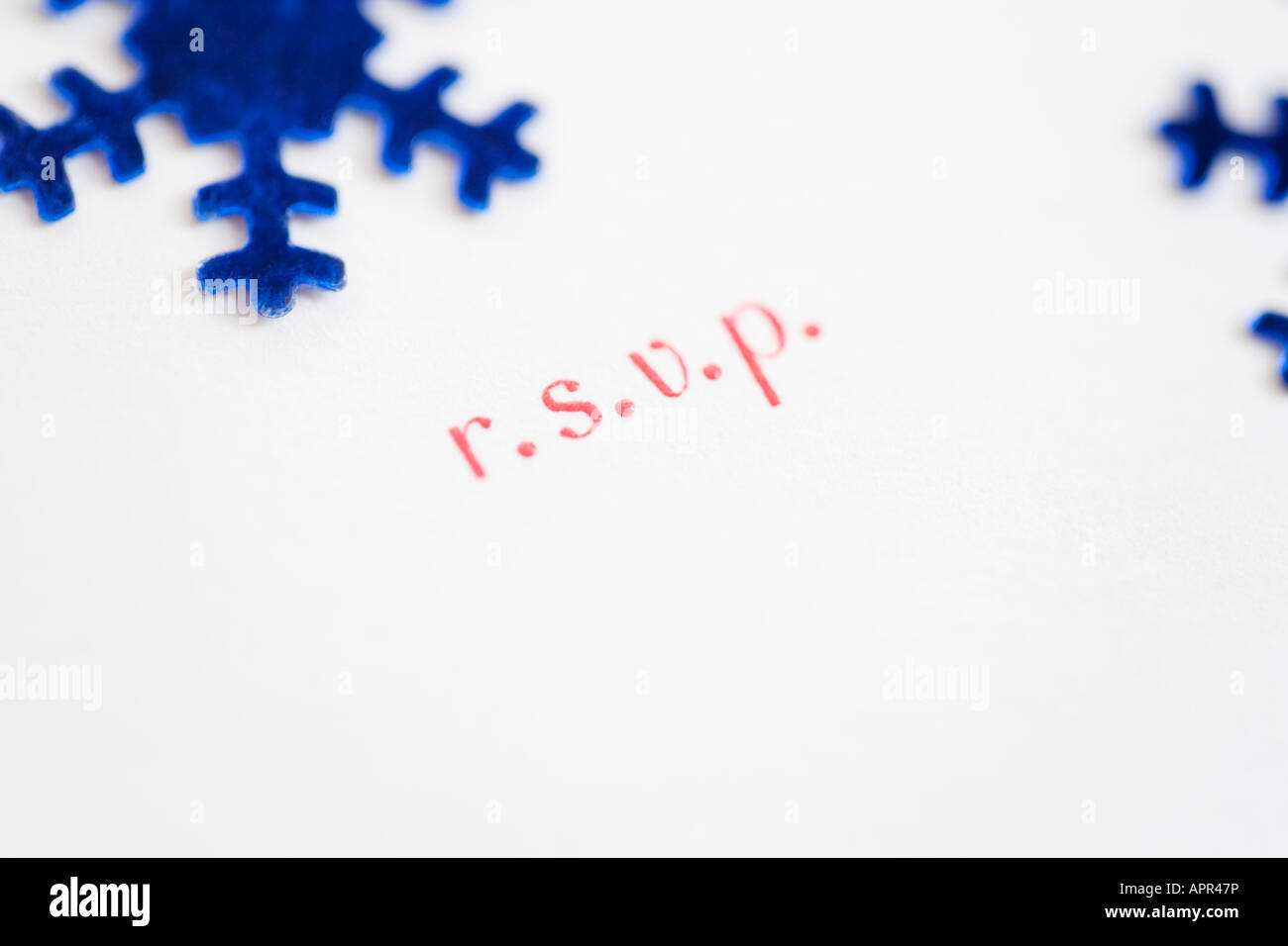 Detail der RSVP auf Einladung Stockfoto