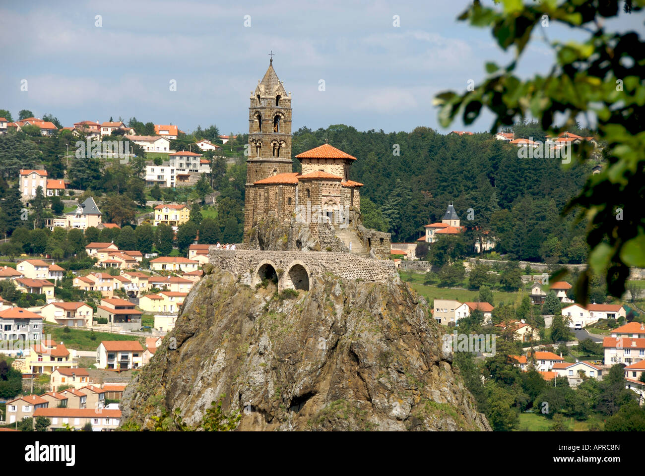 Church On A Rock, Le Puy En Velay, France Stock Photo - Image of michel