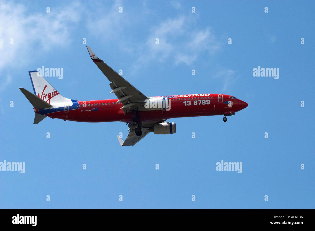 Virgin Blue Boeing 737 Australien Stockfoto