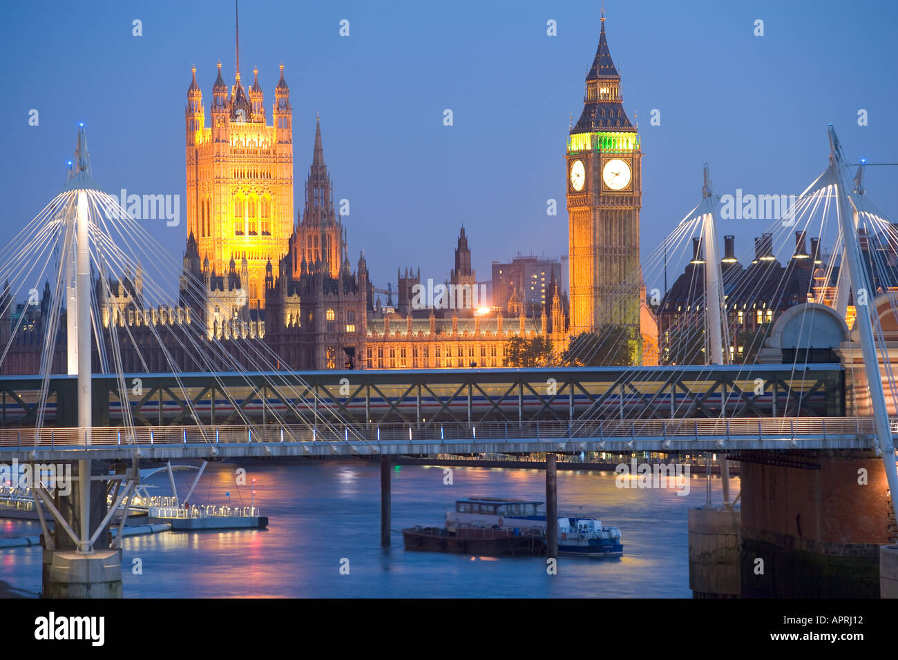Houses of Parlament und Big Ben London England UK Stockfoto