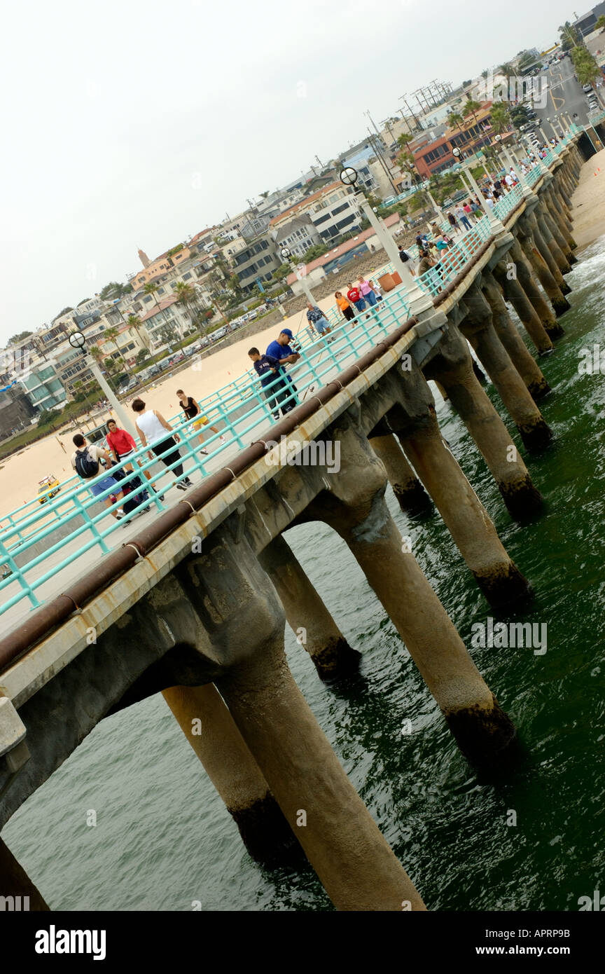 Manhattan Beach Pier Kalifornien Stockfoto