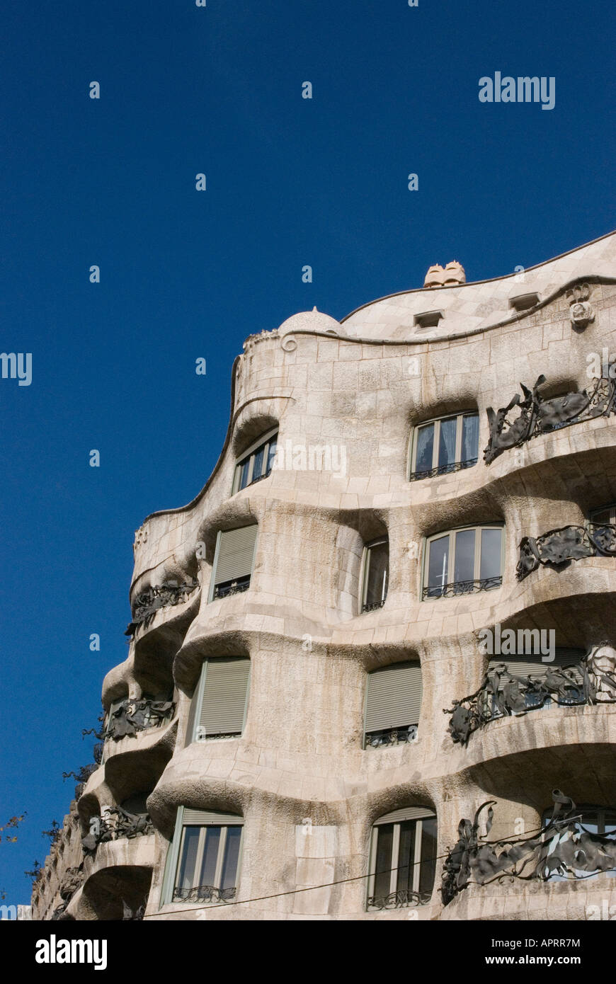 Gaudis Casa Mila Stockfoto