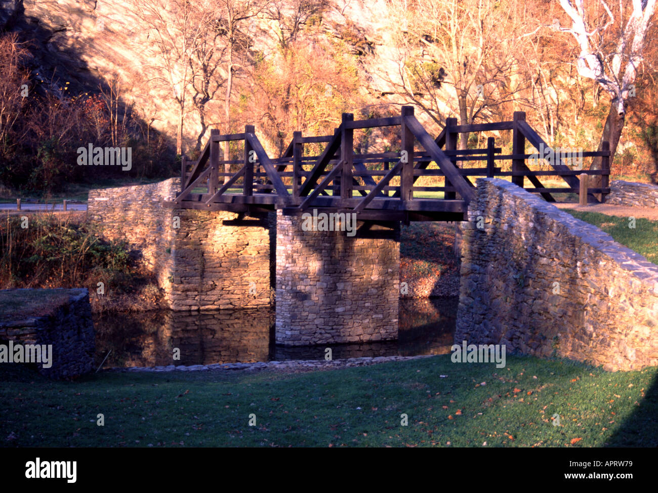 Fuß-Brücke in Harpers Ferry, West Virginia Stockfoto