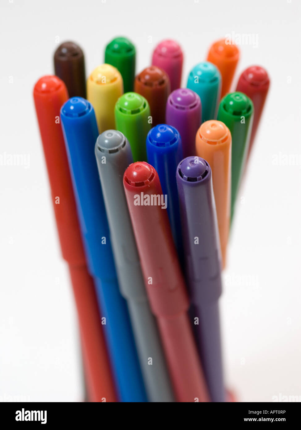 isolierte Regenbogen weiche Spitze Büromöbel und Bürobedarf Stockfoto