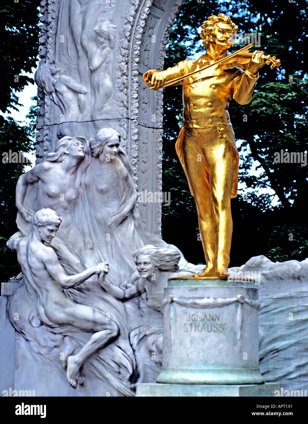 Stadtpark Wien Österreich Musik Statue Skulptur Johann Strauss