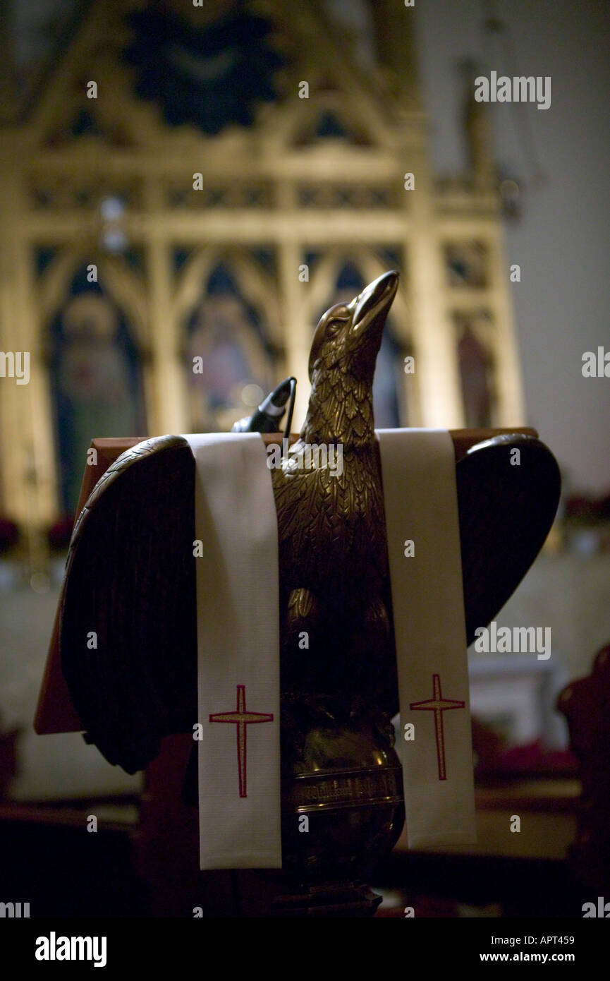 Kanzel in der Kirche USA Januar 2005 Stockfoto