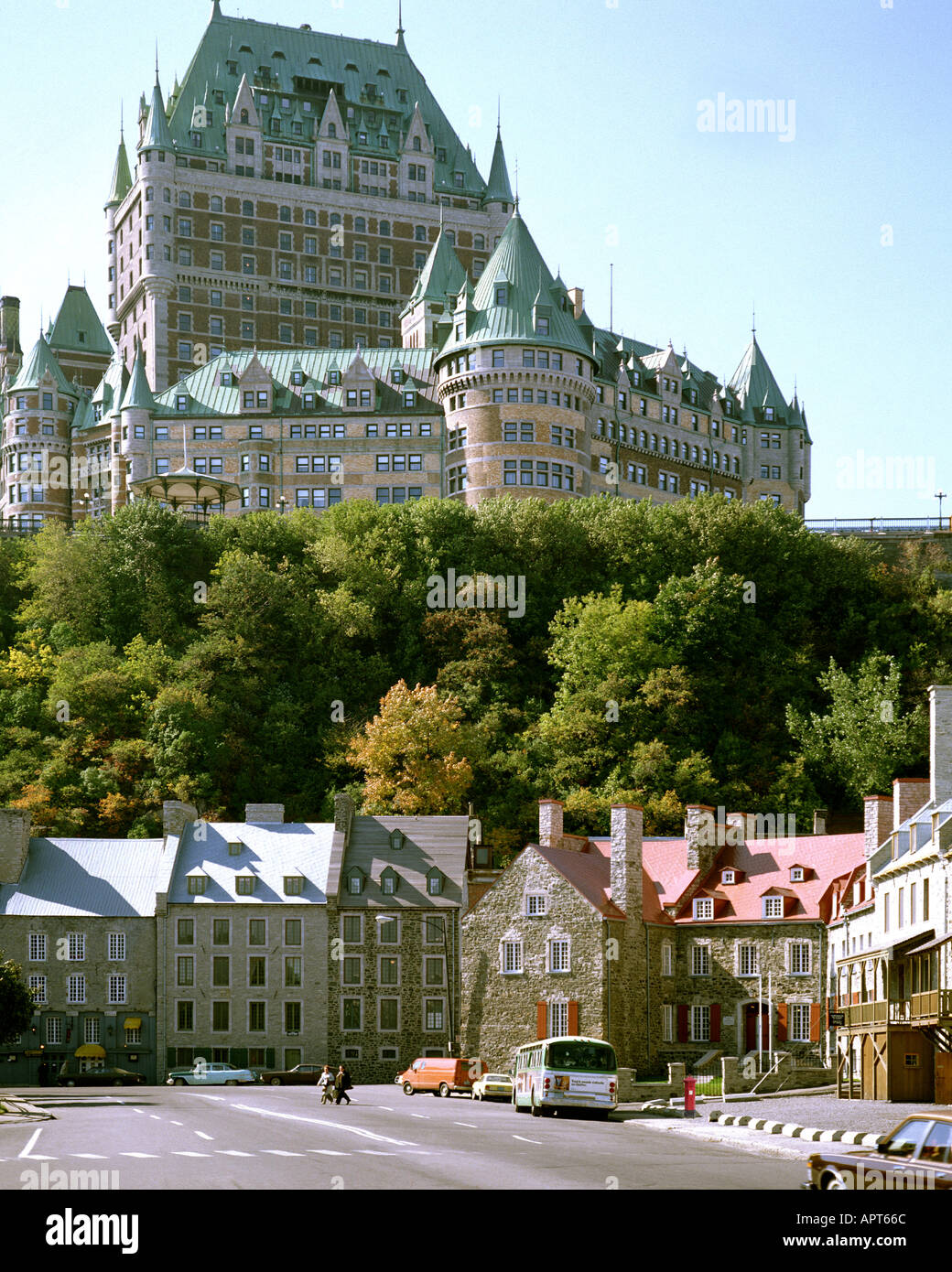 CA - Québec (Stadt): Die Altstadt und Schlösser Frontenac Stockfoto