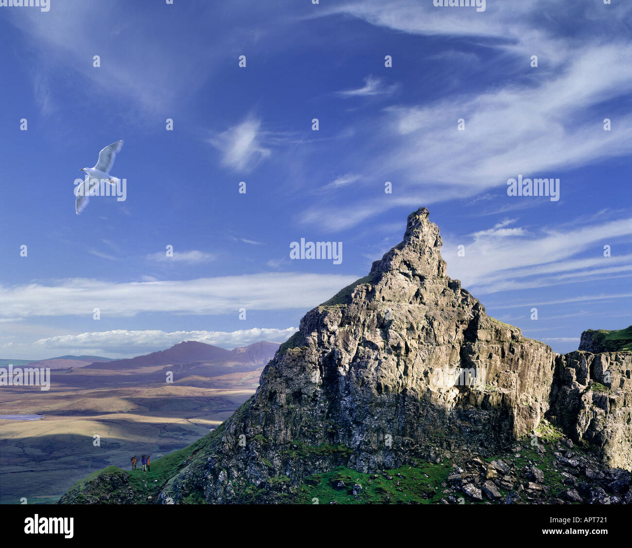 GB - Schottland: Trotternish gesehen von Quiraing auf der Isle Of Skye Stockfoto