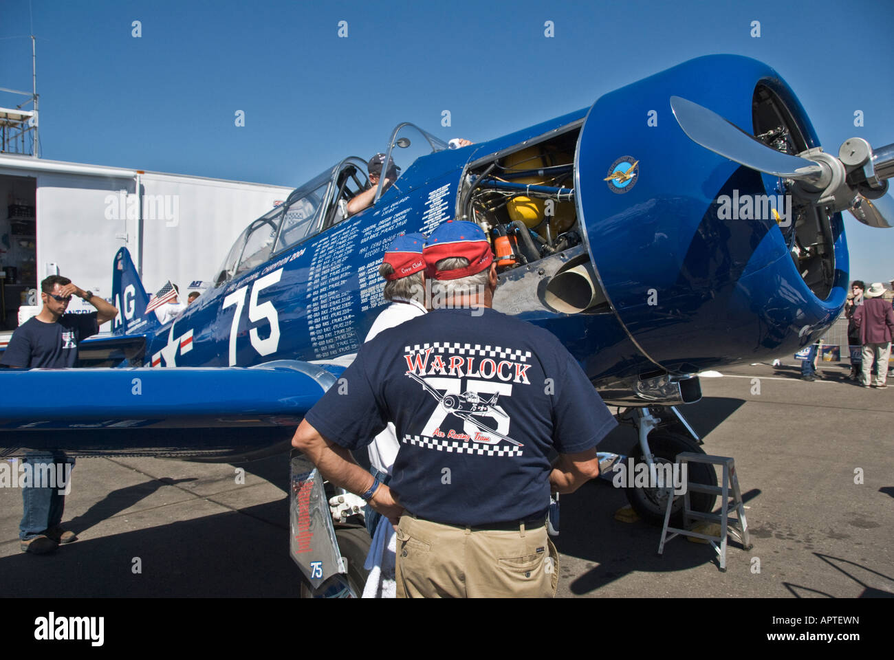 Nevada Reno Air Races AT6 in Gruben Stockfoto