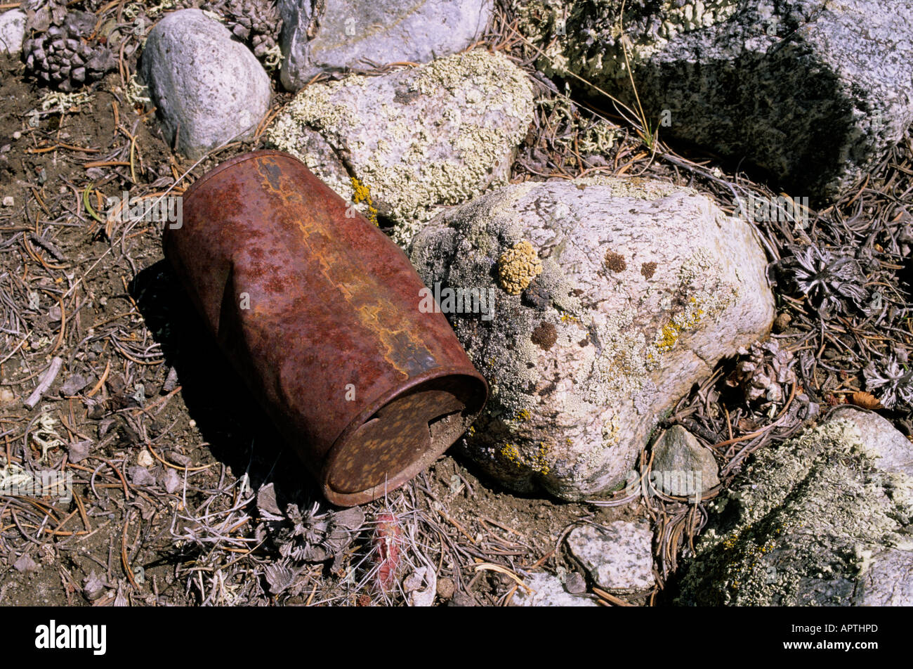 Eine antike Bier kann durch das Hochland-Klima erhalten.  Colorado, USA. Stockfoto