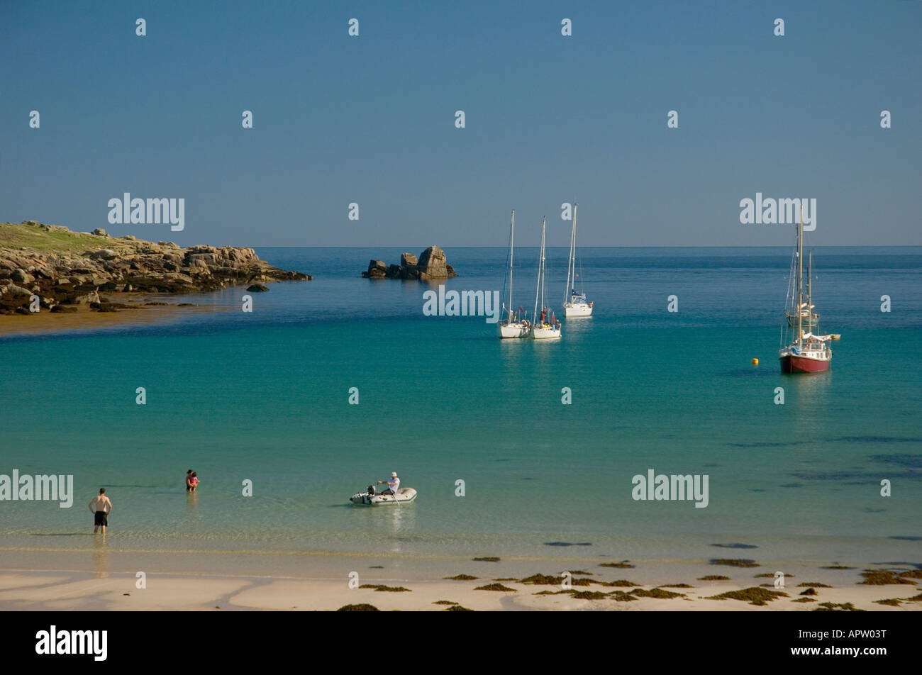 Strand auf St. Agnes in der Scilly-Inseln England UK Stockfoto
