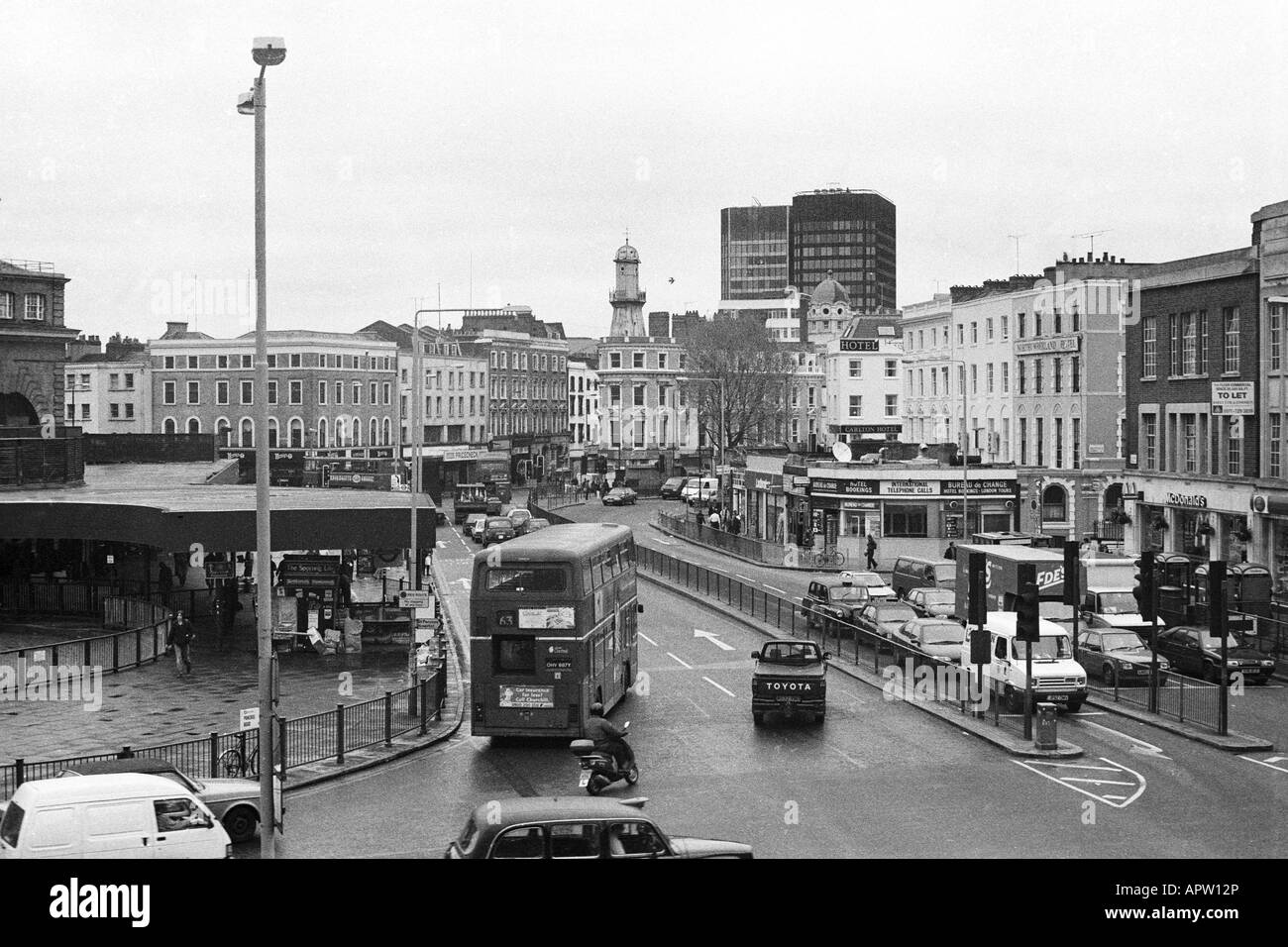 Kings Cross, London BW Stockfoto