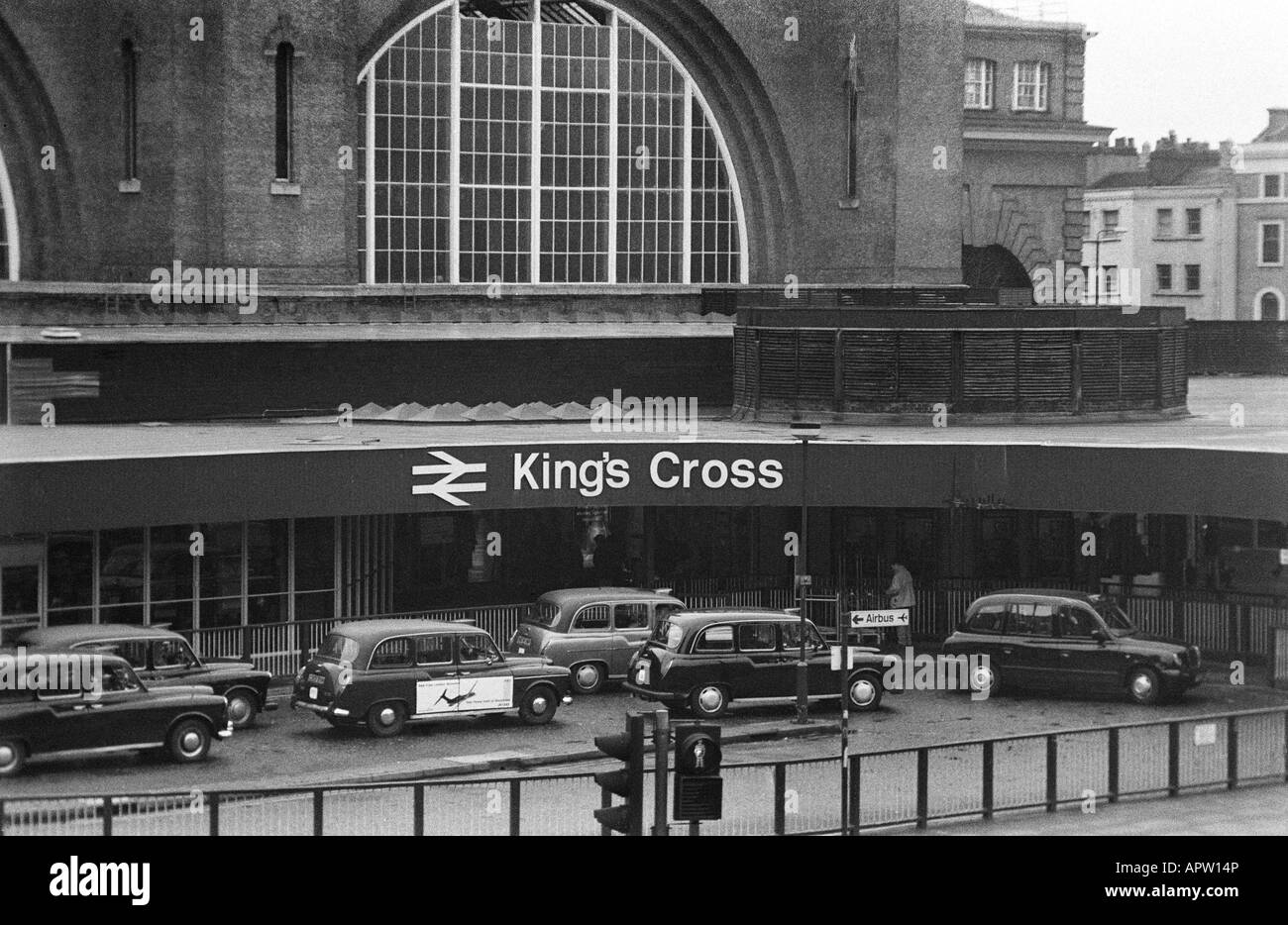 Kings Cross Station, London BW Stockfoto