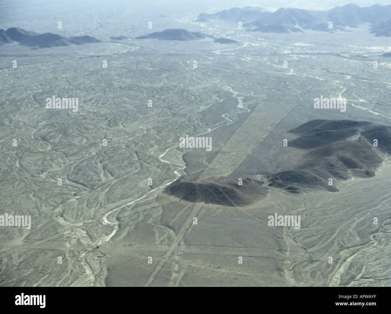 Luftbild von der Nazca-Linien in der Wüste, Peru Stockfoto