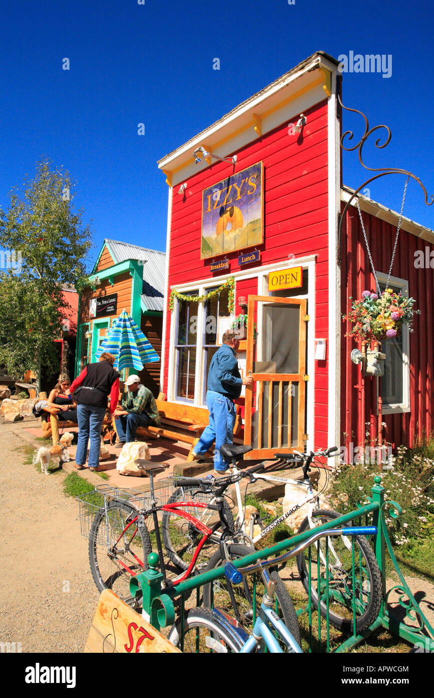 Restaurant, Innenstadt von Crested Butte, Colorado, USA Stockfoto