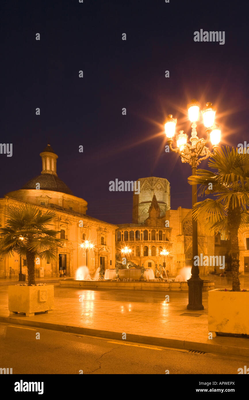 Plaza De La Virgen Valencia, Spanien Stockfoto