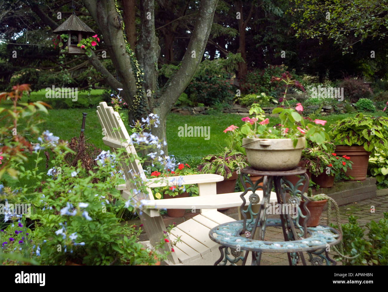 Patio-Garten Stockfoto